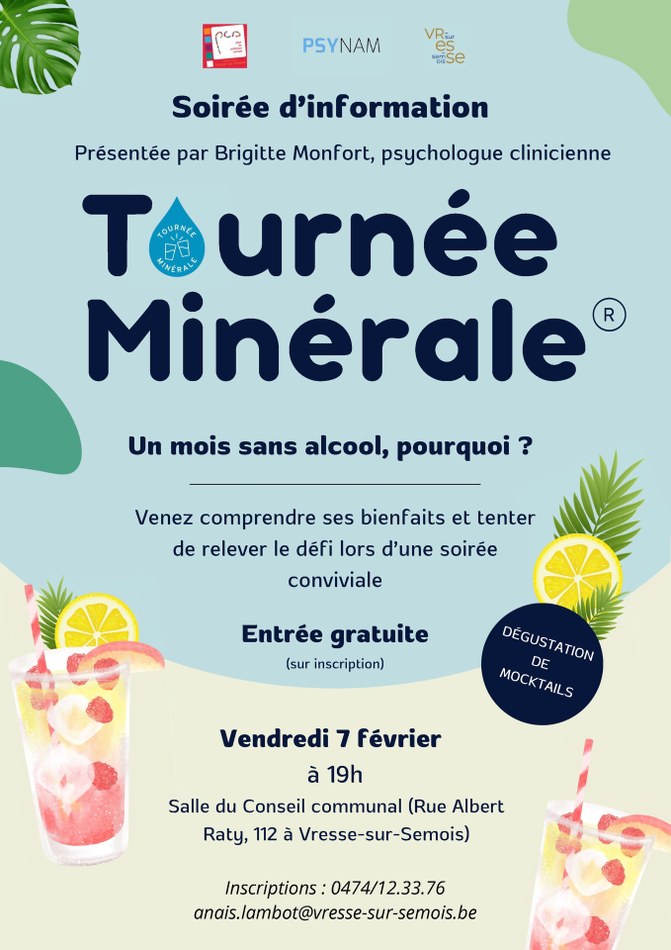 Affiche soirée d'information tournée minérale